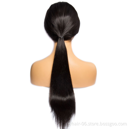 High Quality Raw Cambodian Hair Swiss Lace Wig For Black Women 100% Brazilian Virgin Cuticle Aligned Lace Front Human Hair Wig